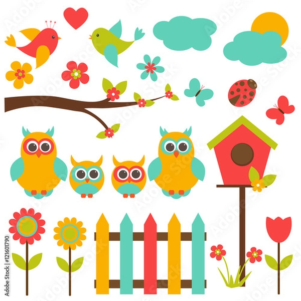 Fototapeta Vector set on the theme of family.