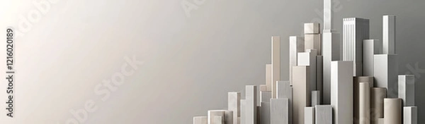 Fototapeta Abstract Cityscape Minimalist Geometric Design