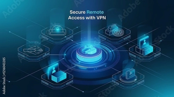 Fototapeta Business, Technology, Internet and network concept. VPN network security internet privacy encryption concept.