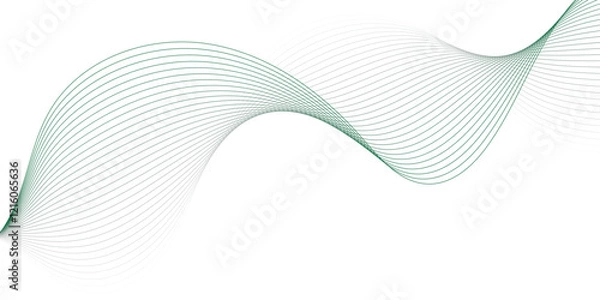 Fototapeta Abstract modern stream background. Gray wavy line on white background. Twisted curve line background.