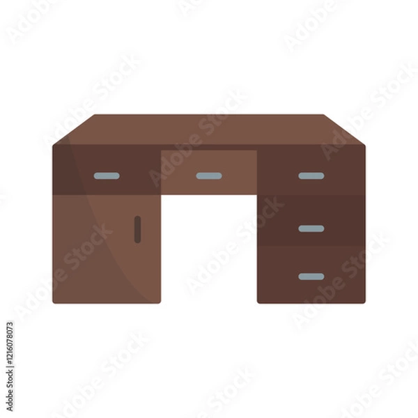 Fototapeta Table with Drawers Vector Icon