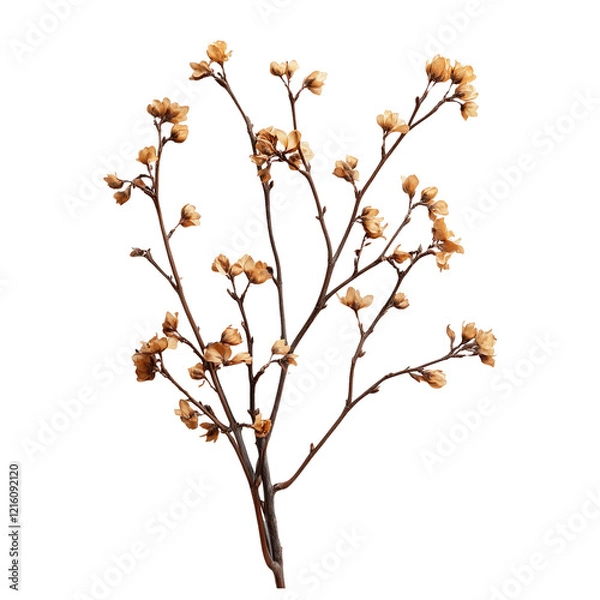 Fototapeta Dried curly willow isolated on white