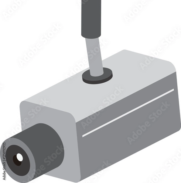 Obraz 監視カメラのアイソメトリックイラスト