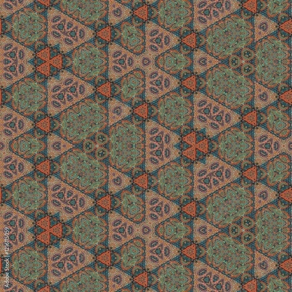 Fototapeta Textile Pattern for background design. Arabesque ethnic texture. Fabric stripe ornament embroidery photo. Repeated pattern design for Moroccan textile print. Turkish fashion for floor tiles and carpet