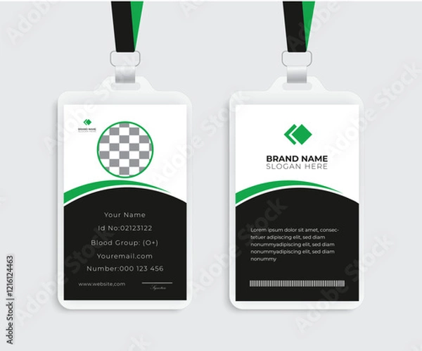 Fototapeta ID-Card-Mockup Templete 