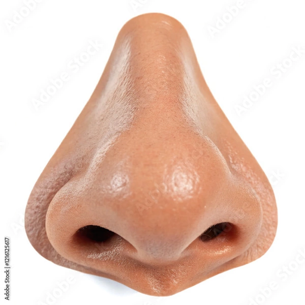 Obraz Close Up Of A Human Nose Isolated On White Background