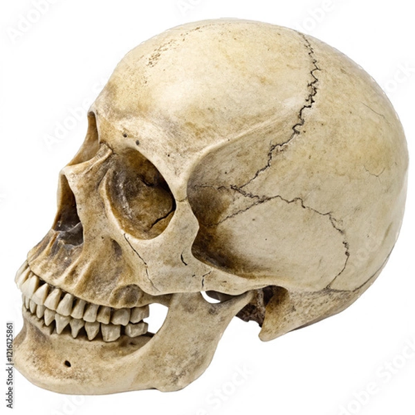 Obraz Human Skull Isolated On Transparent Or White Background, PNG Cut Out