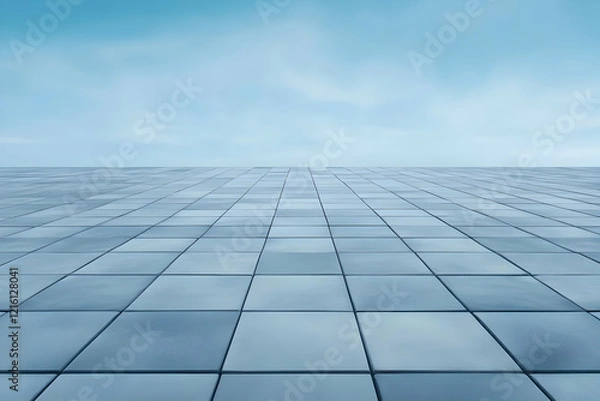 Fototapeta Abstract Background Grey Tiles Sky