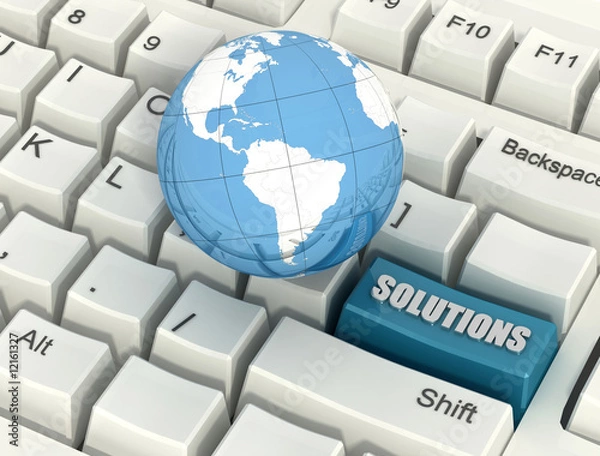 Fototapeta conceptual global solutions