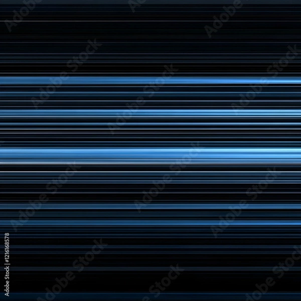 Obraz Abstract Blue and Black Horizontal Lines Background Creates a Modern and Dynamic Feel