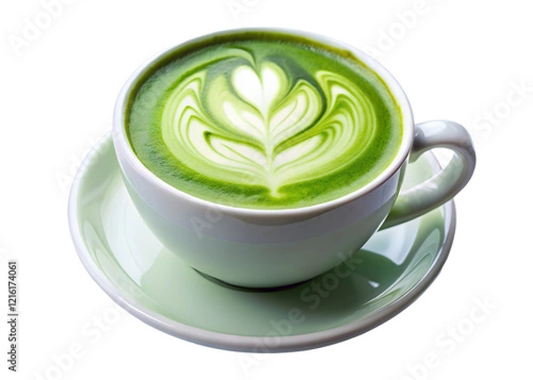 Fototapeta matcha latte clipart image on transparent background