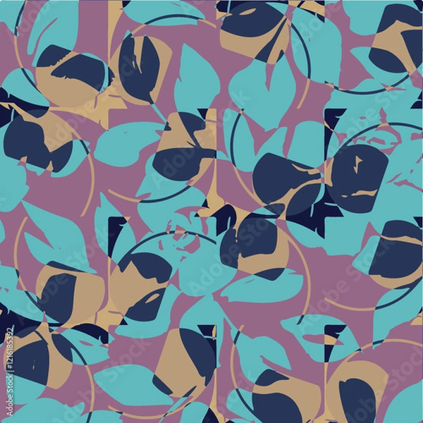 Fototapeta seamless pattern with flowers