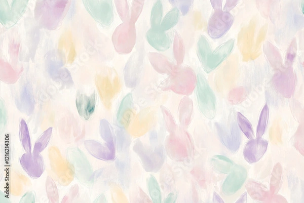 Fototapeta ウサちゃん, ウサちゃん, manga, イースター, イラスト, 動物, ベクター, 赤ちゃん, 愛, ピンク, 野ウサギ, ハート, かわいい, 文科系, 休日, お気に入りの, カード, 楽しい, くじ引き, デザイン, 模様, ひとそろい, バレンタイン, とぶ, シームレス