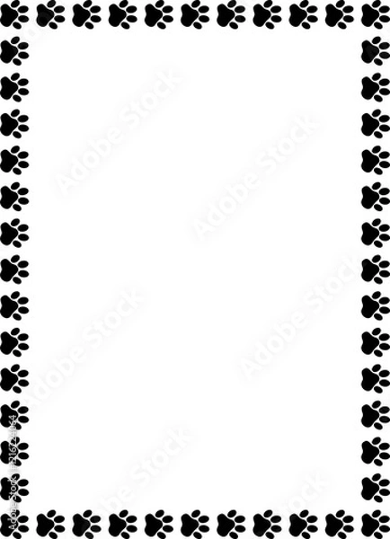 Obraz Pet Paws Frame , Animal Paws Frame	