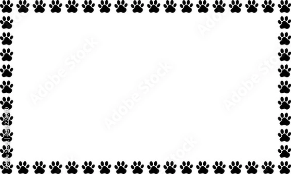 Obraz Pet Paws Frame , Animal Paws Frame	