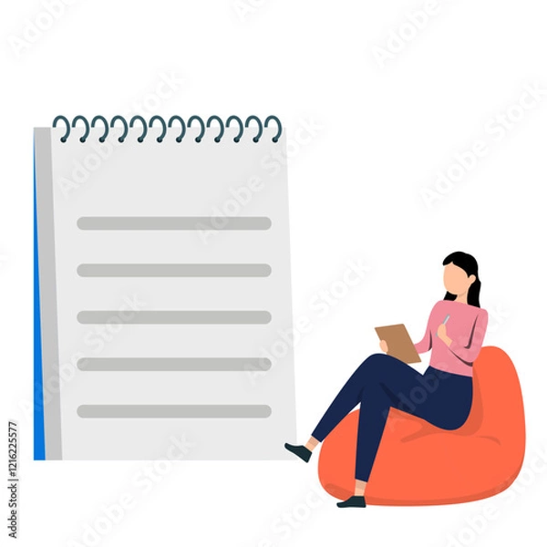 Fototapeta Not and checklist