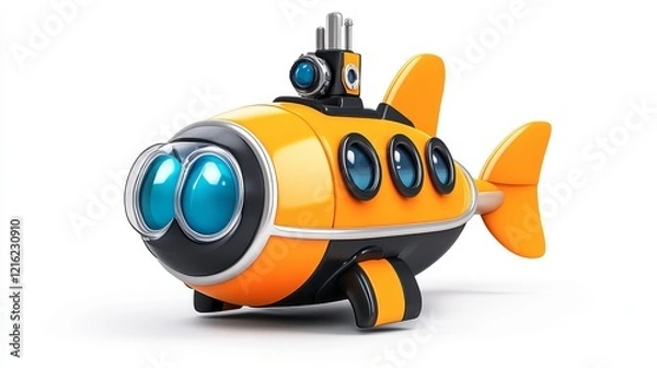Obraz Colorful Toy Submarine for Children with Cute Design and Features