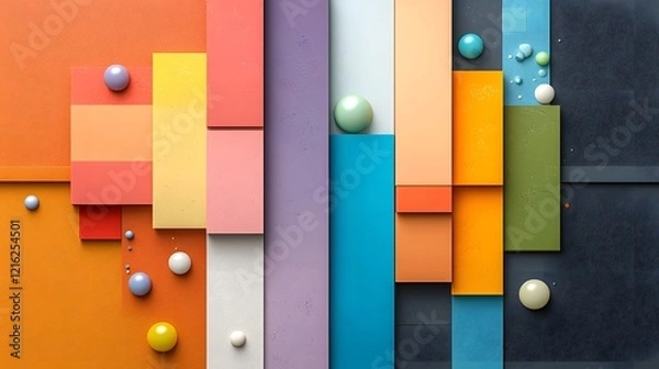 Fototapeta Dynamic sales visualization business environment clay matrix chart abstract art vibrant colors contemporary design