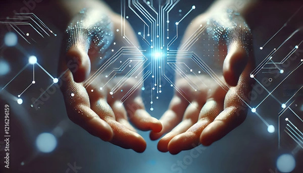 Obraz Abstract future technology concept design background AI