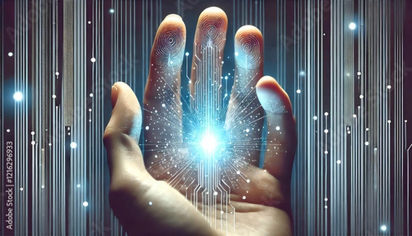 Obraz Abstract future technology concept design background AI