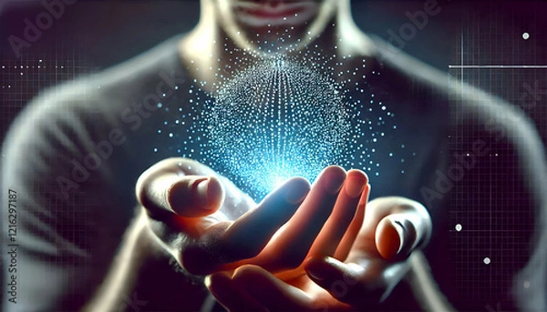 Obraz Abstract future technology concept design background AI