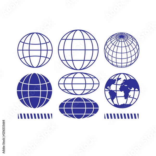 Fototapeta Globe Vector Art, Earth Vector Icons and Graphics