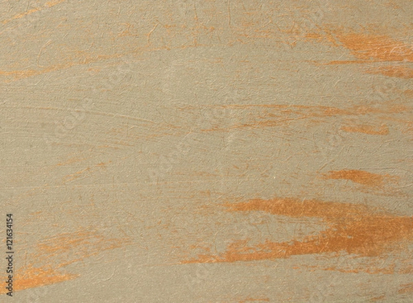 Obraz золотая серая краска акрил деревянная поверхность. серый медный фон