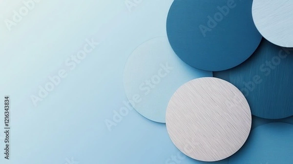 Fototapeta Abstract circles representing community impact digital art soft color palette contemporary design artistic perspective