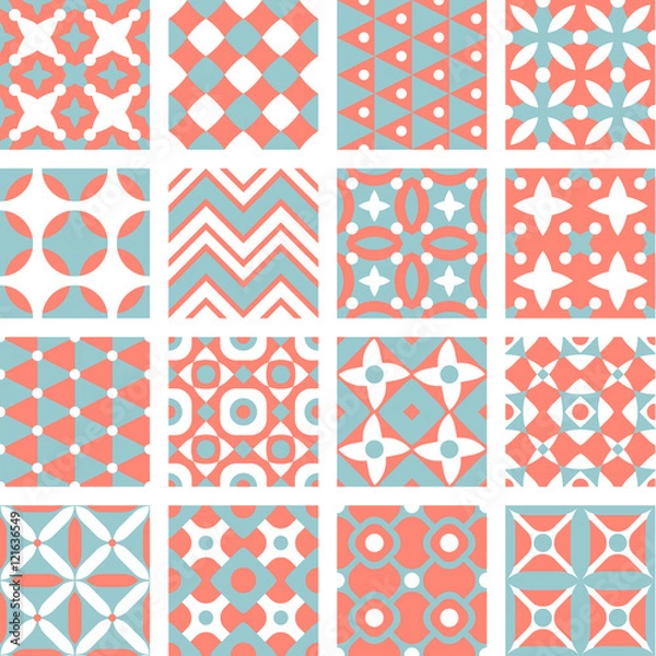 Obraz Set of seamless patterns