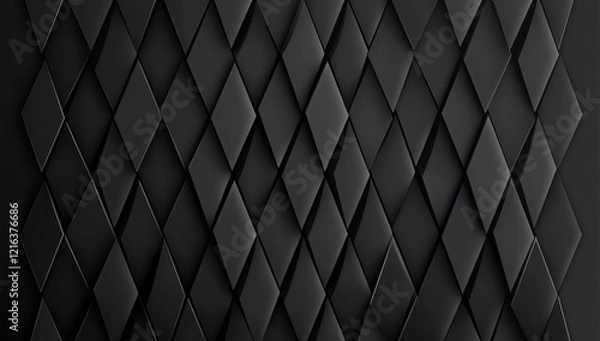 Fototapeta Abstract black diamond pattern background.