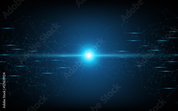 Fototapeta vector networking background molecular design technology concept