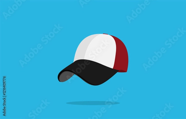 Obraz Baseball cap icon. flat vector illustration isolate on a background