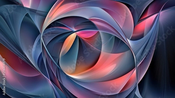 Fototapeta Abstract Swirls of Color: A Digital Art Masterpiece