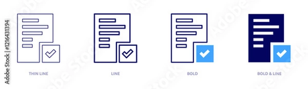 Fototapeta File comparison icon in 4 different styles. Thin Line, Line, Bold, and Bold Line. Duotone style. Editable stroke