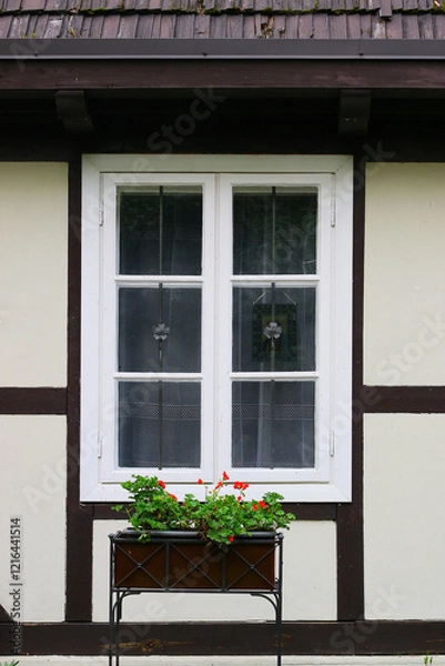 Obraz Fragment of a historic German building, Poznan, Greater Poland.