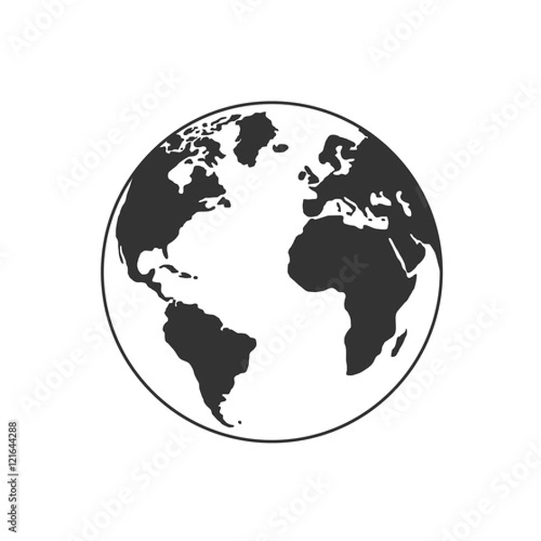 Fototapeta Wektorowa ikona świata
