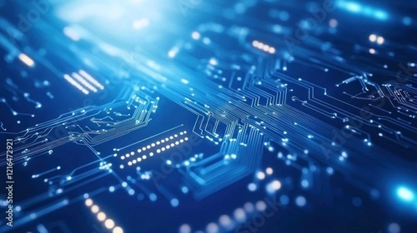 Fototapeta Abstract Circuit Board:  Digital Technology and Innovation