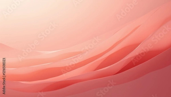 Obraz Gradient red waves with smooth abstract layers.