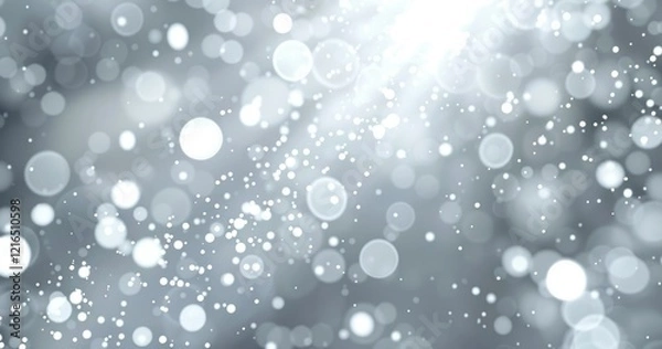 Fototapeta A blurred background with sparkling light effects and bokeh circles, creating a dreamy atmosphere.