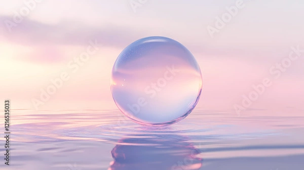Obraz Transparent bubbles in dreamy lighting