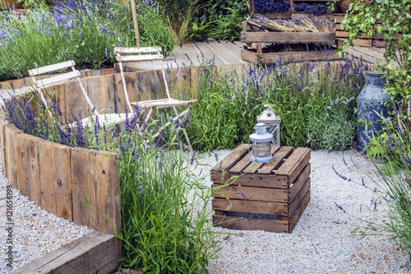 Obraz Tranquil garden landscape