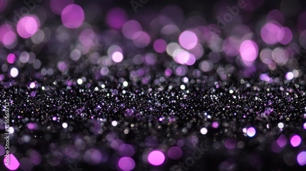 Fototapeta Purple Glitter Sparkle Background: Shimmering Abstract Texture