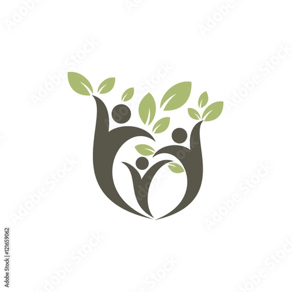 Obraz Family Tree Logo Vector Image Icon