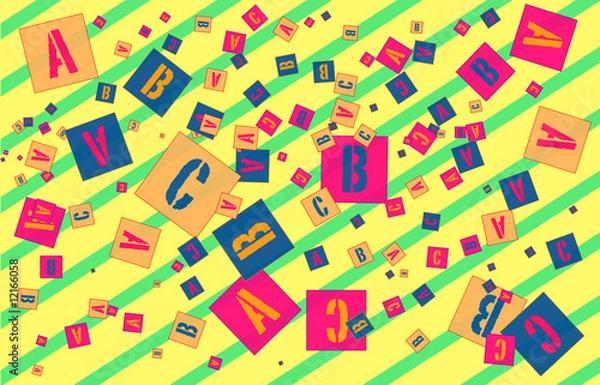 Obraz Abc's Confetti Stripes