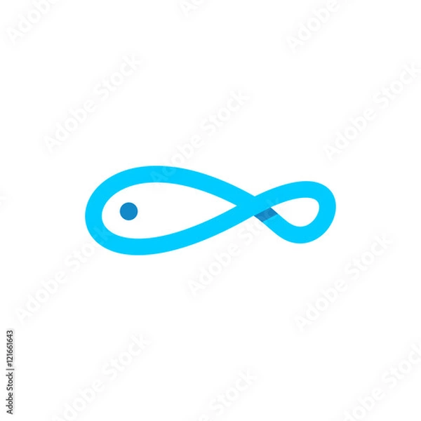Obraz Infinity Fish Logo Vector Image Icon