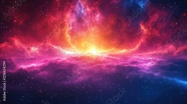 Fototapeta Cosmic Nebula A Dreamy Tapestry of Stars and Gas