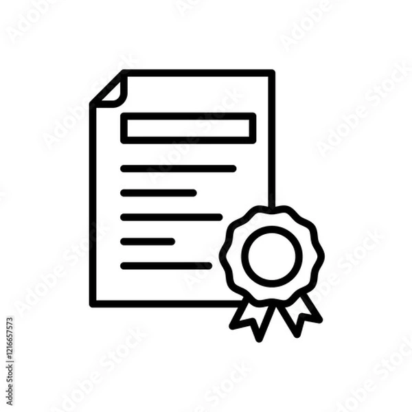 Fototapeta Certificate icon Vector logo set flat