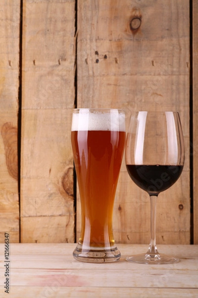 Obraz Beer versus wine