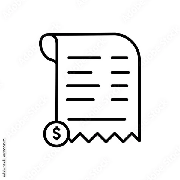 Obraz Invoice icon Vector logo set flat