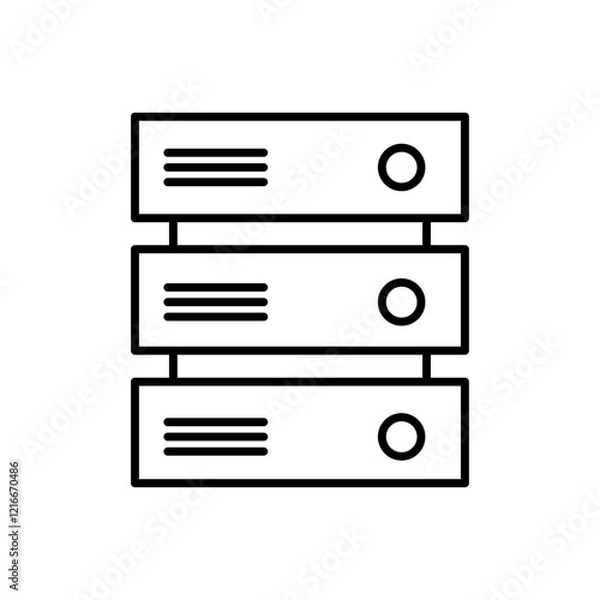 Obraz Server icon Vector logo set flat
